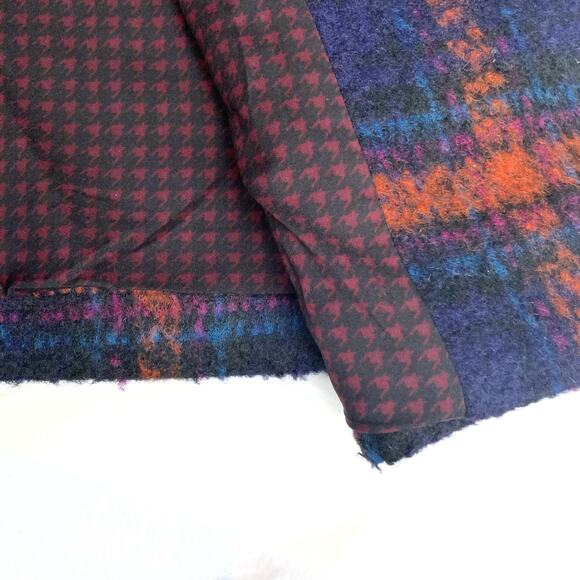 Cabi Plaid City Coat in Navy & Rust | Double-Breasted Fall Statement Jacket Edit - Picture 14 of 16